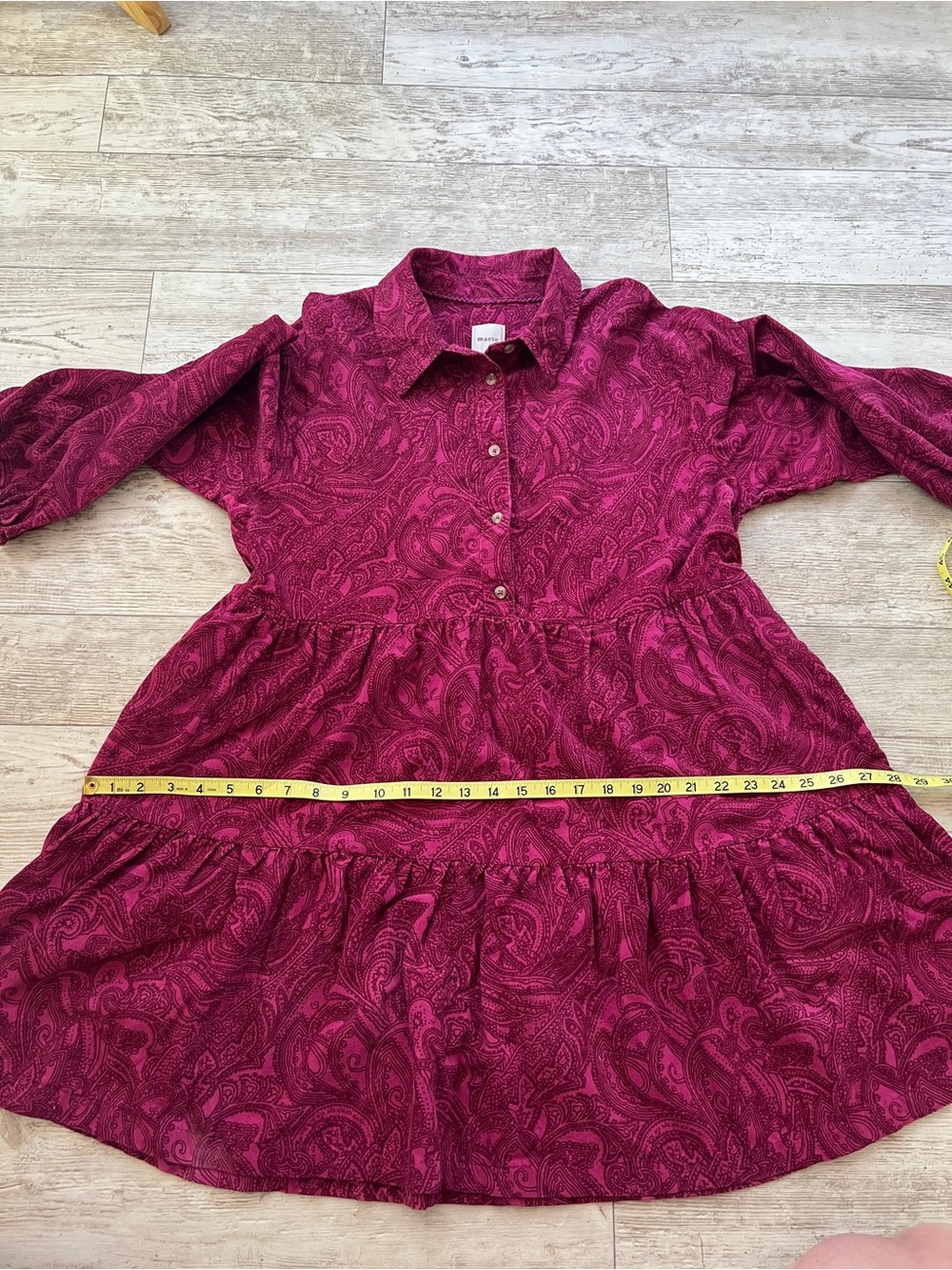 The Bettina Tiered Shirt Dress by Maeve Mini Corduroy
Edition Size M - Picture 6 of 16